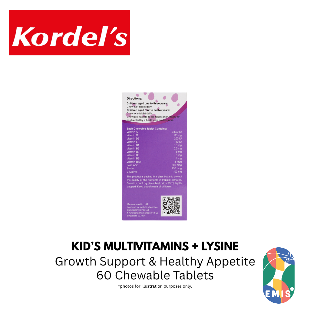 KORDEL’S KID’S MULTIVITAMINS + LYSINE