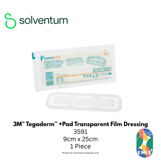 3M 3591 Tegaderm +Pad Transparent Dressing 9cm x 25cm