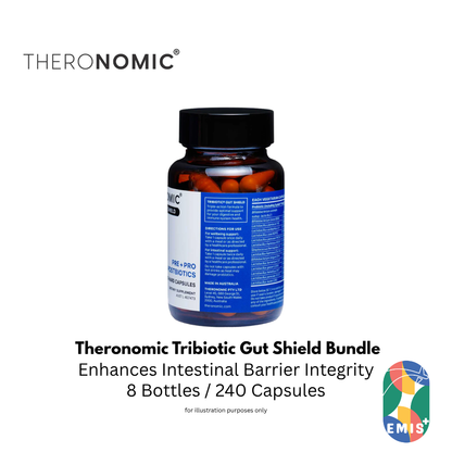 Bundle Sales Theronomic Tribiotic Gut Shield 30 Capsules 8 Bottles Get Free SGD9 Voucher Pack