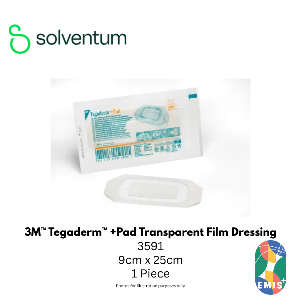 3M 3591 Tegaderm +Pad Transparent Dressing 9cm x 25cm