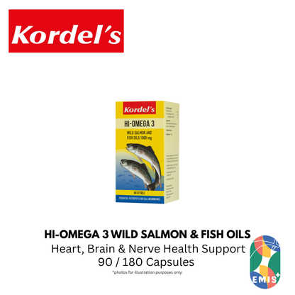 KORDEL’S HI-OMEGA 3 WILD SALMON AND FISH OILS 1000 mg