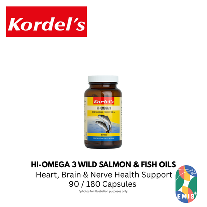 KORDEL’S HI-OMEGA 3 WILD SALMON AND FISH OILS 1000 mg