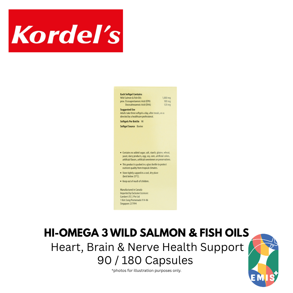 KORDEL’S HI-OMEGA 3 WILD SALMON AND FISH OILS 1000 mg