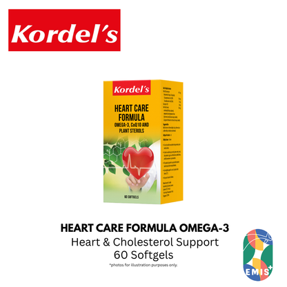 KORDEL’S HEART CARE FORMULA OMEGA-3, C0Q10 AND PLANT STEROLS