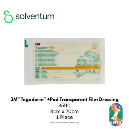 3M 3590 Tegaderm +Pad Transparent Dressing 9cm x 20cm