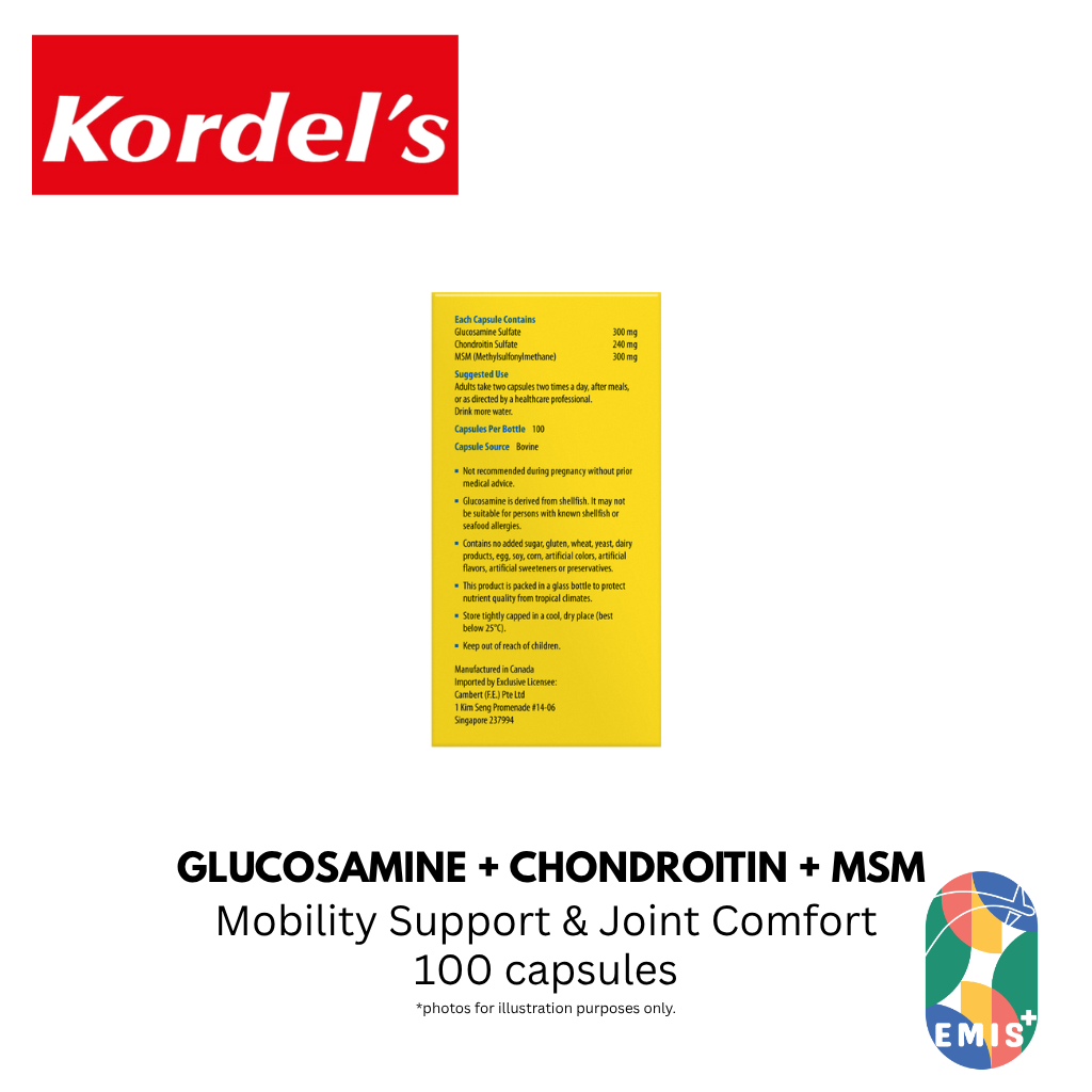 KORDEL’S GLUCOSAMINE 300 + CHONDROITIN + MSM