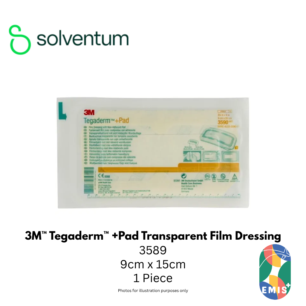 3M 3589 Tegaderm +Pad Transparent Dressing 9cm x 15cm