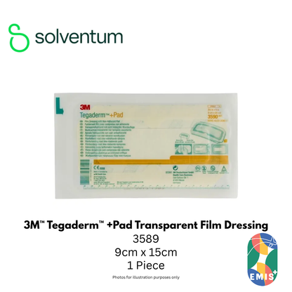 3M 3589 Tegaderm +Pad Transparent Dressing 9cm x 15cm