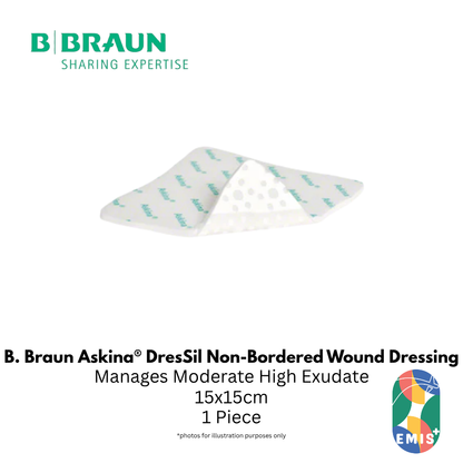 Bbraun Askina® DresSil 15x15cm - 高级硅胶泡沫伤口敷料（10 片/盒）