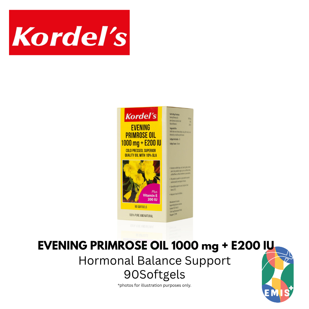 KORDEL’S EVENING PRIMROSE OIL 1000 mg + E200 IU