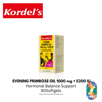 KORDEL’S EVENING PRIMROSE OIL 1000 mg + E200 IU