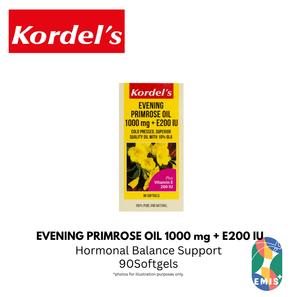 KORDEL’S EVENING PRIMROSE OIL 1000 mg + E200 IU