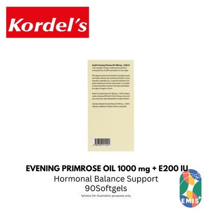 KORDEL’S EVENING PRIMROSE OIL 1000 mg + E200 IU
