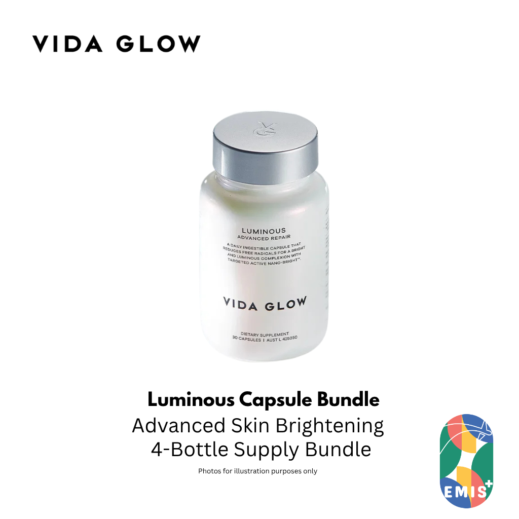 Vida Glow Luminous Capsules 30 Capsules Four Bottle Bundle with Free SGD9 Voucher Pack