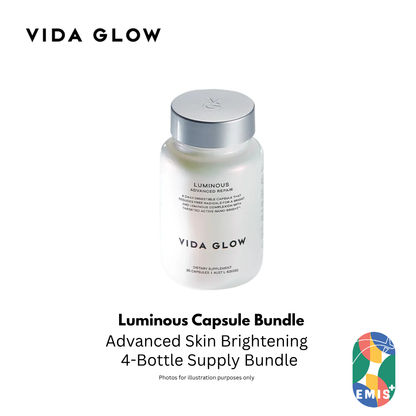 Vida Glow Luminous Capsules 30 Capsules Four Bottle Bundle with Free SGD9 Voucher Pack