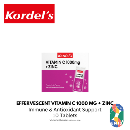KORDEL’S EFFERVESCENT VITAMIN C 1000 mg + ZINC (PASSIONFRUIT FLAVOUR)