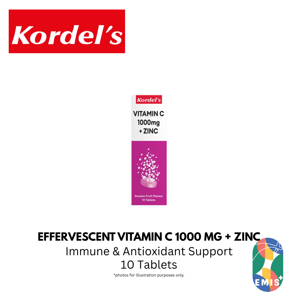 KORDEL’S EFFERVESCENT VITAMIN C 1000 mg + ZINC (PASSIONFRUIT FLAVOUR)