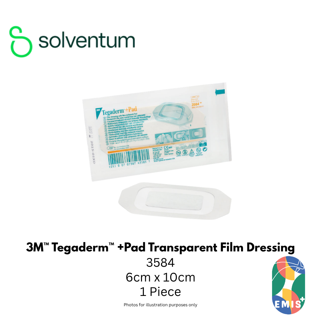 3M 3584 Tegaderm + Pad Transparent Dressing 6cm x 10cm