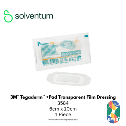 3M 3584 Tegaderm + Pad Transparent Dressing 6cm x 10cm