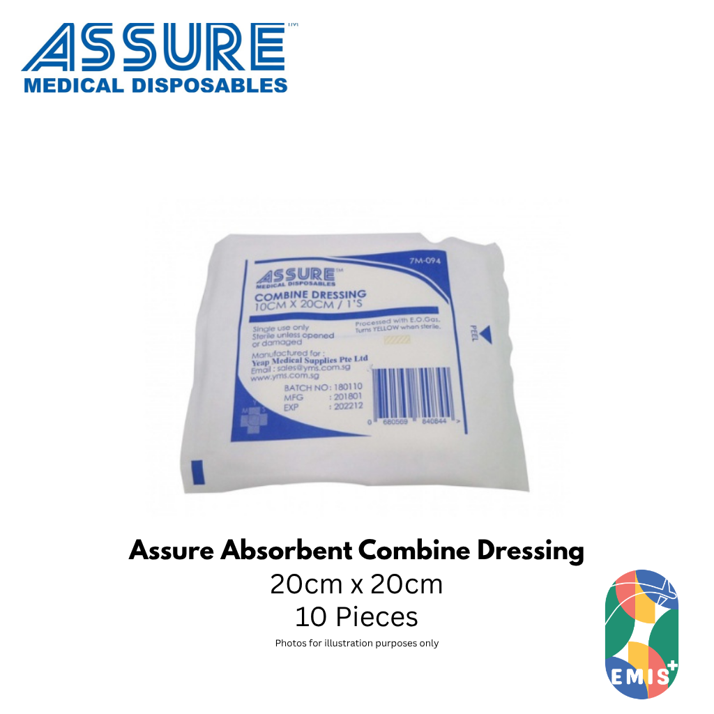 Bundle of 10 Assure Combine Dressing 20cm x 20cm