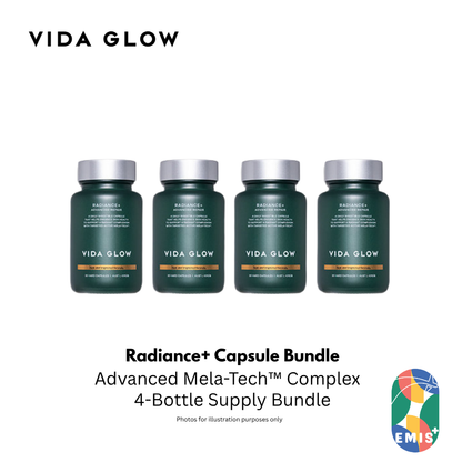 Vida Glow Radiance Plus 30 Capsules Four Bottle Bundle with Free SGD9 Voucher Pack