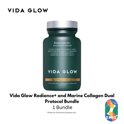 Bundle Sales Vida Glow Radiance Plus 3 Bottles with Collagen Liquid Advance or Marine Collagen 3 Packs Free SGD9 Voucher Pack