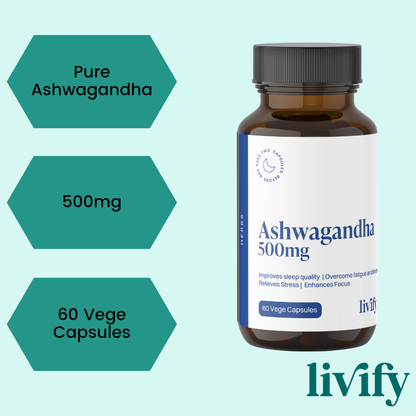 Livify Ashwagandha for Stress Relief Sleep Quality and Mood Balance