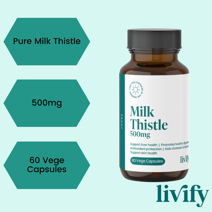 Livify Milk Thistle for Liver Health Detox and Cleansing