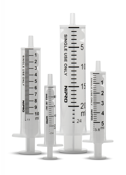 Nipro Disposable Syringe – Luer Slip / Luer Lock, Sterile (1ml – 50ml)
