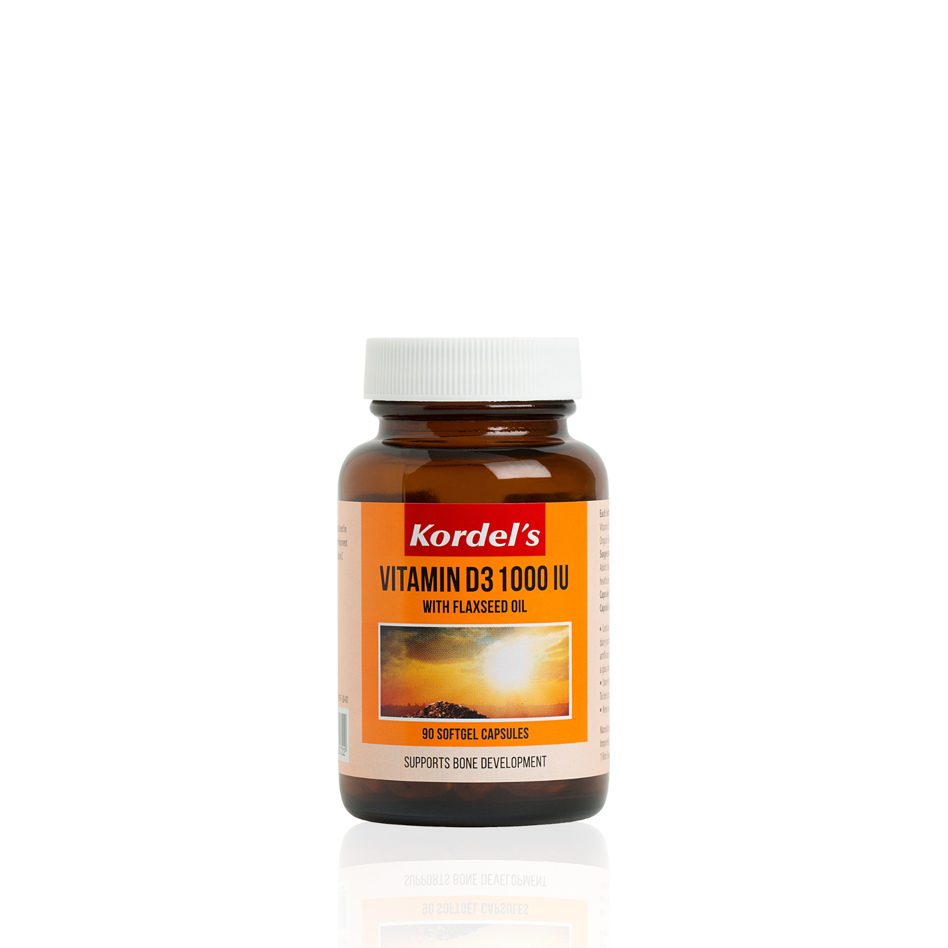 KORDEL’S VITAMIN D3 1000 IU WITH FLAXSEED OIL