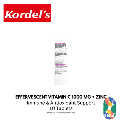 KORDEL’S EFFERVESCENT VITAMIN C 1000 mg + ZINC (PASSIONFRUIT FLAVOUR)