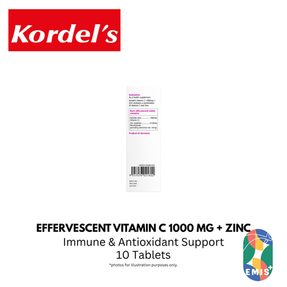 KORDEL’S EFFERVESCENT VITAMIN C 1000 mg + ZINC (PASSIONFRUIT FLAVOUR)