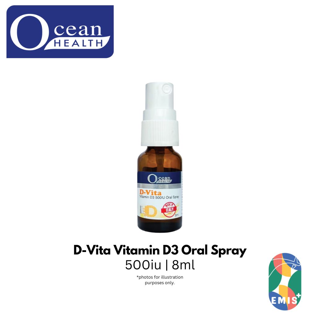 [Clinic Exclusive] Ocean Health D-Vita Vitamin D3 Oral Spray 8ml | Bone & Immune Health | EMIS+