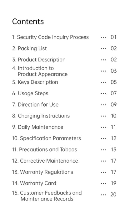 Stone Needle Cupping Massage and Scraping Appliance AYS-061 official English manual page 2