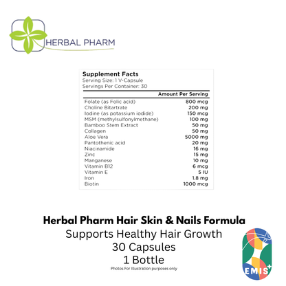 Herbal Pharm: Hair, Skin & Nails - Radiant Beauty from Within (30 V-Capsules)