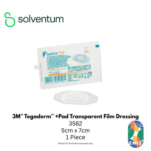 3M 3582 Tegaderm + Pad Transparent Dressing 5cm x 7cm