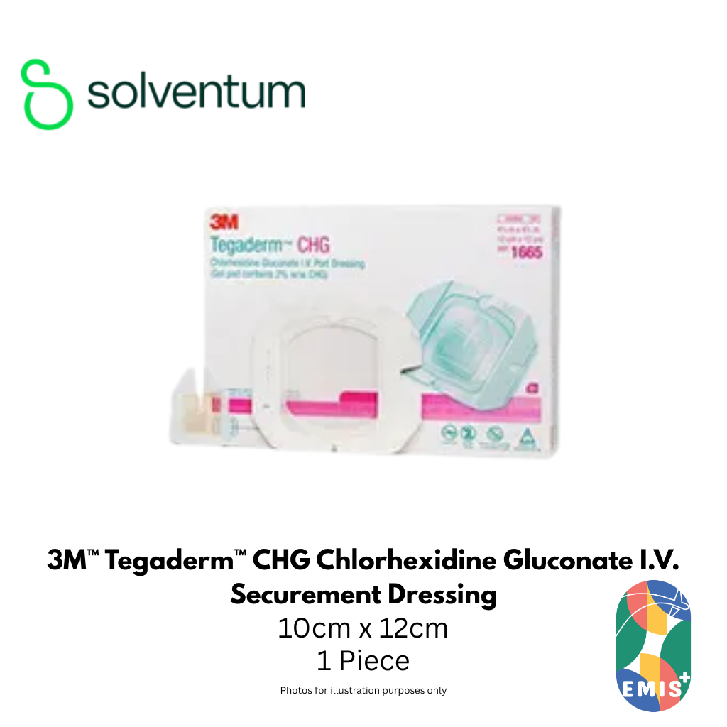 3M Tegaderm CHG Chlorhexidine Gluconate I.V. Securement Dressing 1658R 10cm x 12cm