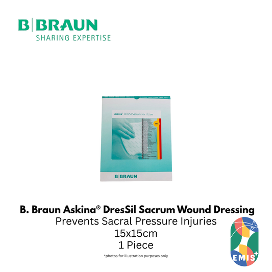 Bbraun Askina DresSil Border 15x15cm Silicone Foam Dressing for Moderately to Highly Exuding Wounds Box of 10