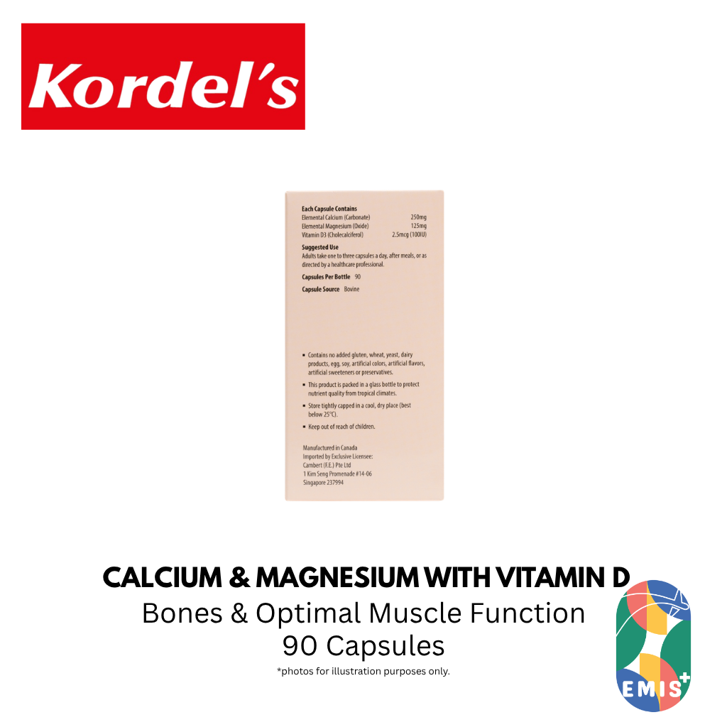 KORDEL’S CALCIUM & MAGNESIUM WITH VITAMIN D