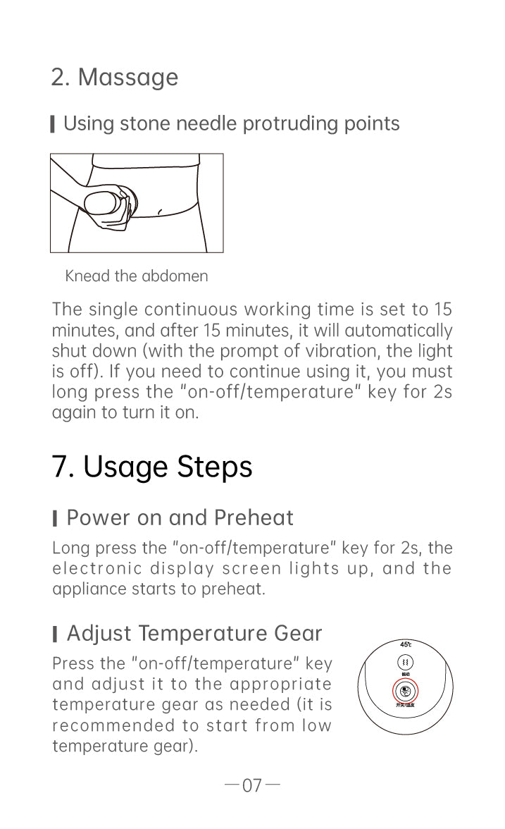 AiYiSheng AYS-083 Stone Needle Massage Appliance 3rd Gen official English manual page 9