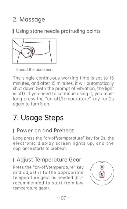 AiYiSheng AYS-083 Stone Needle Massage Appliance 3rd Gen official English manual page 9