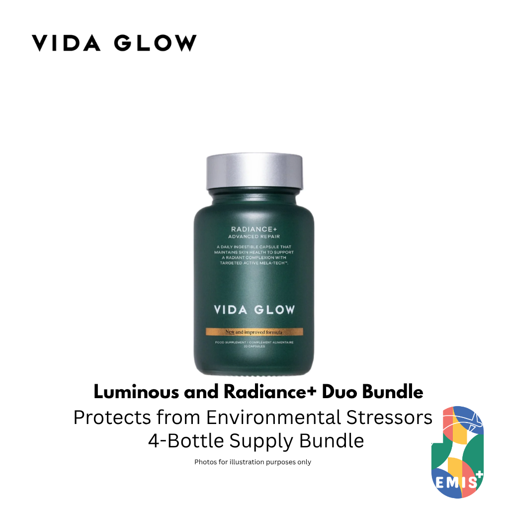 Vida Glow Luminous and Radiance Plus Bundle Two Bottles Each with Free SGD9 Voucher Pack
