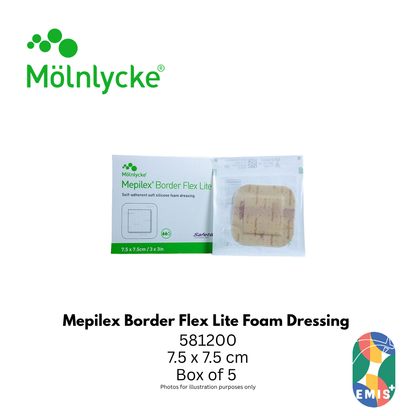 Mepilex Border Flex Lite Foam Dressing 7.5 x 7.5 cm Ultra Thin Silicone Wound Dressing