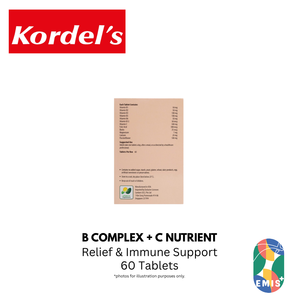 KORDEL’S B COMPLEX + C NUTRIENT SUPPORT DURING STRESSFUL TIMES