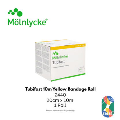 Molnlycke Tubifast 2440 10m Roll Yellow 1s