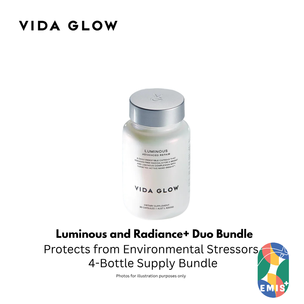 Vida Glow Luminous and Radiance Plus Bundle Two Bottles Each with Free SGD9 Voucher Pack