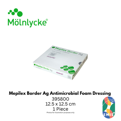 Mepilex Border Ag Antimicrobial Foam Dressing 12.5 x 12.5 cm
