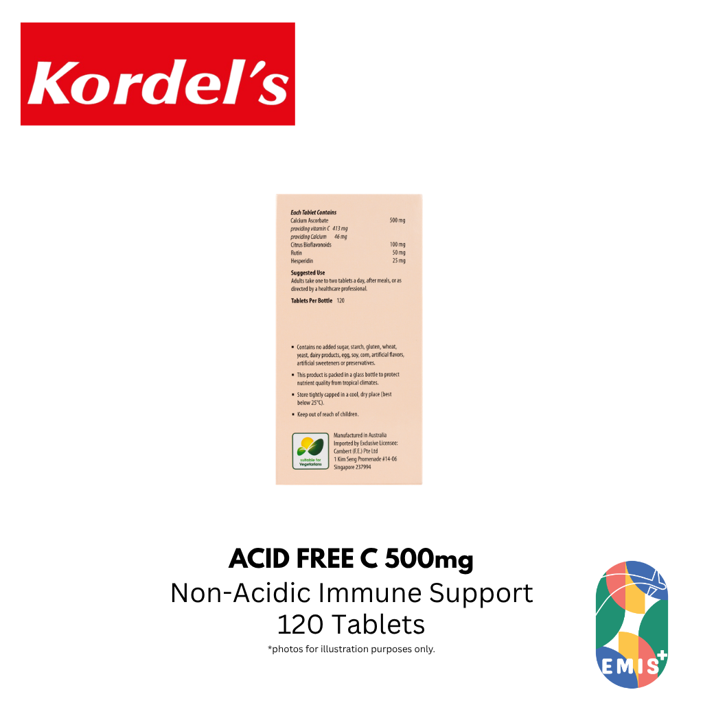 KORDEL’S ACID FREE C 500 mg ENHANCED WITH BIOFLAVONOIDS