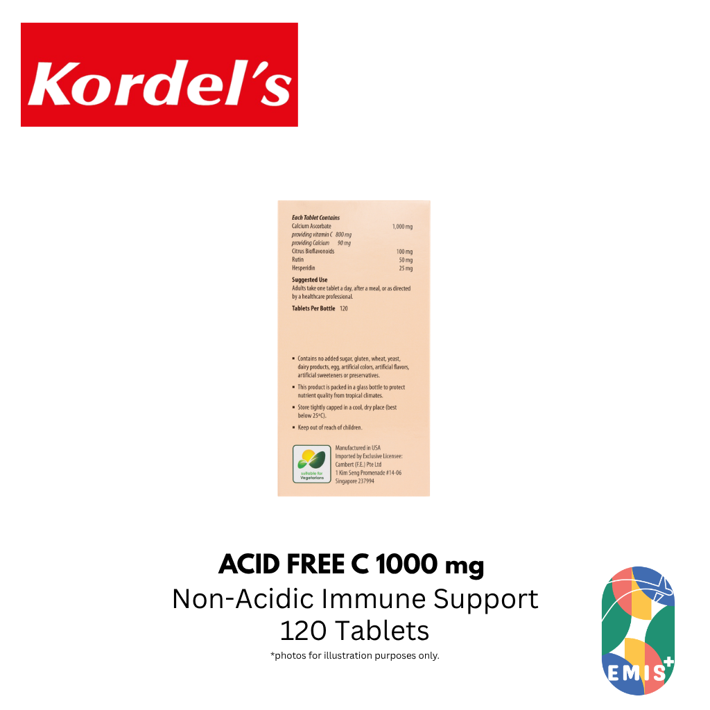 KORDEL’S ACID FREE C 1000 mg ENHANCED WITH BIOFLAVONOIDS