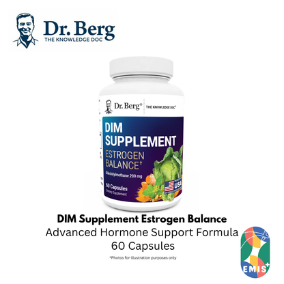 Dr. Berg DIM 补充雌激素平衡与黑升麻和南非醉茄 - 60 粒胶囊